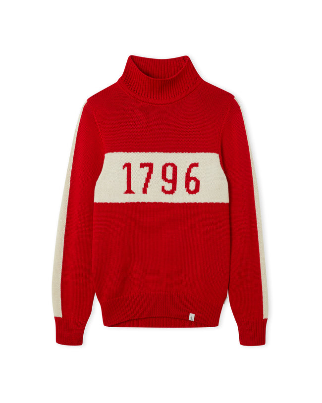 Image of model wearing 1796 Jumper. Model is 5ft8in, size UK 8 and wearing size Small