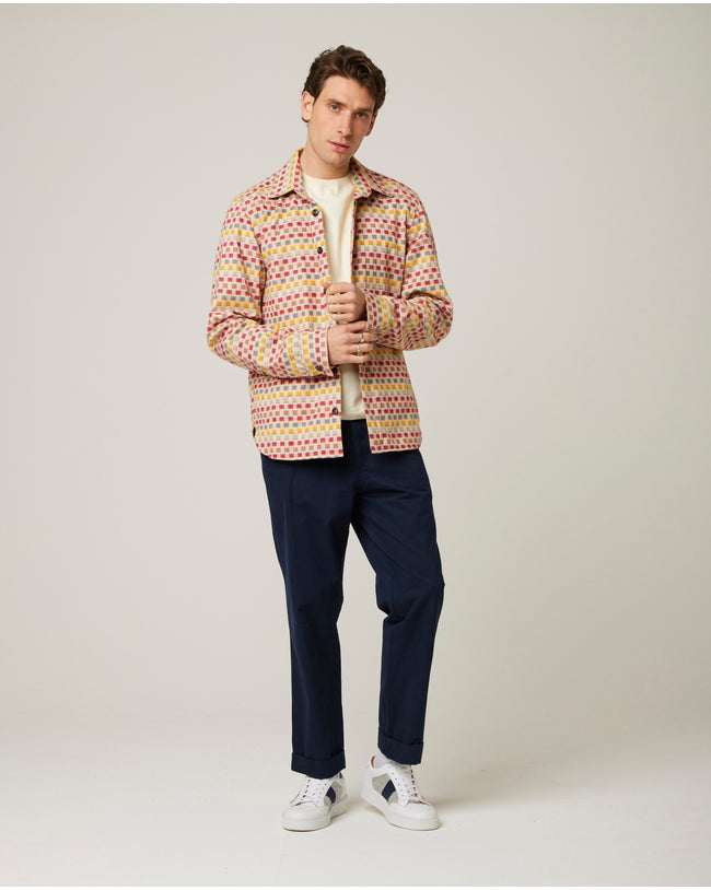 Image of model wearing Blake Overshirt.