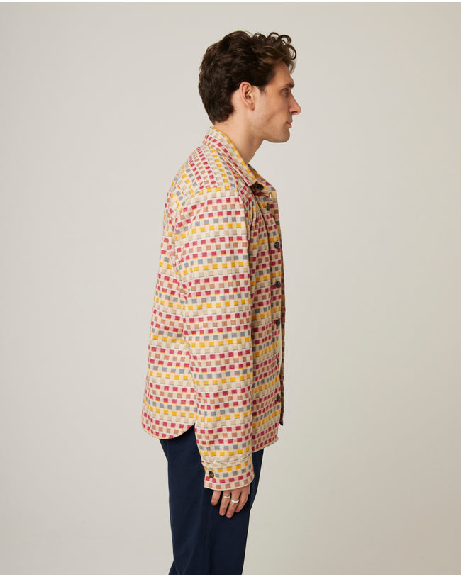 Image of model wearing Blake Overshirt.