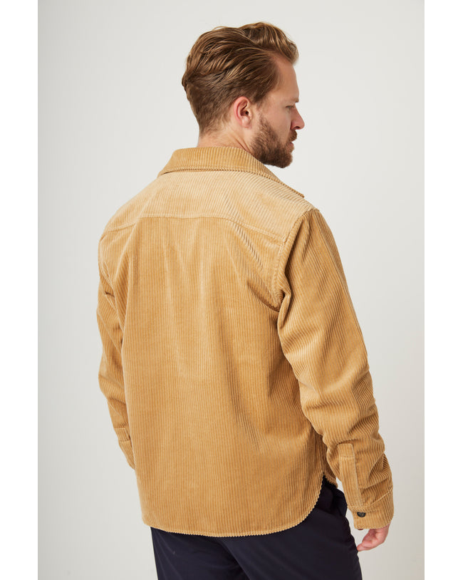 Image of model wearing Blake Overshirt.