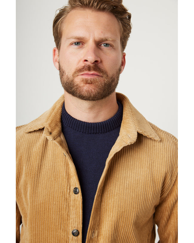 Image of model wearing Blake Overshirt.