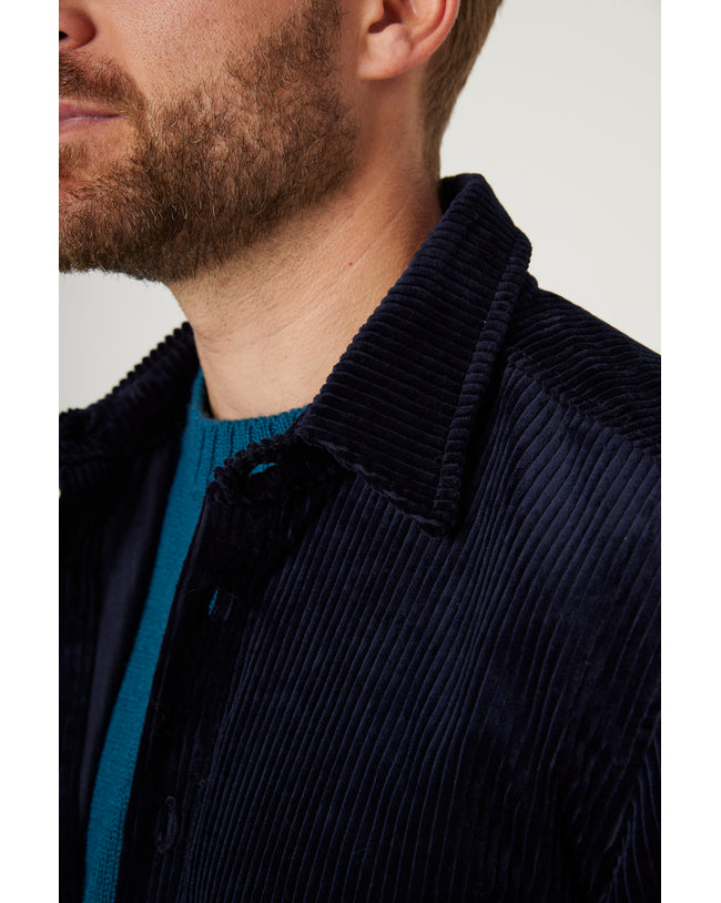 Image of model wearing Blake Overshirt.