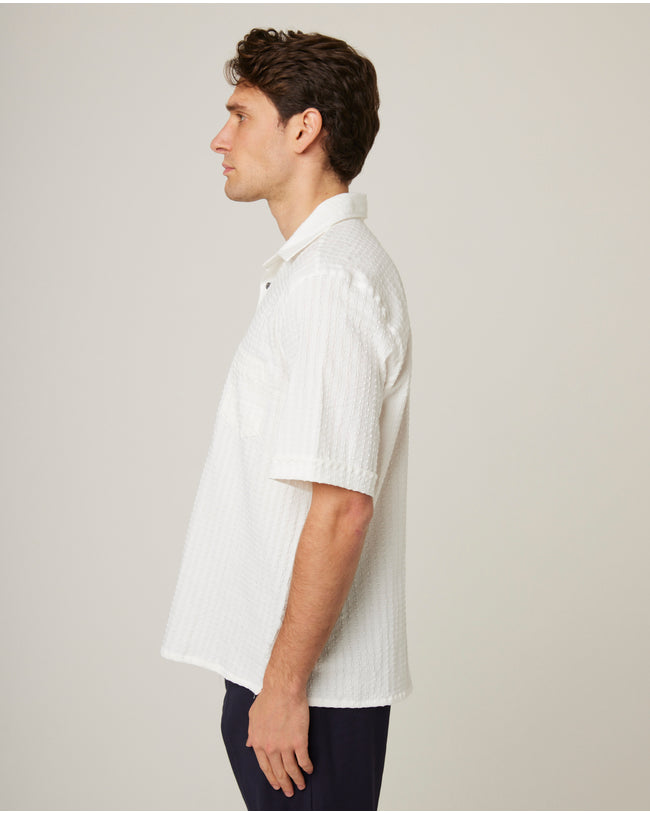 Image of model wearing Cabin Shirt.