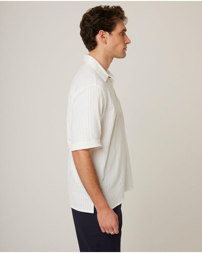 Image of model wearing Cabin Shirt.