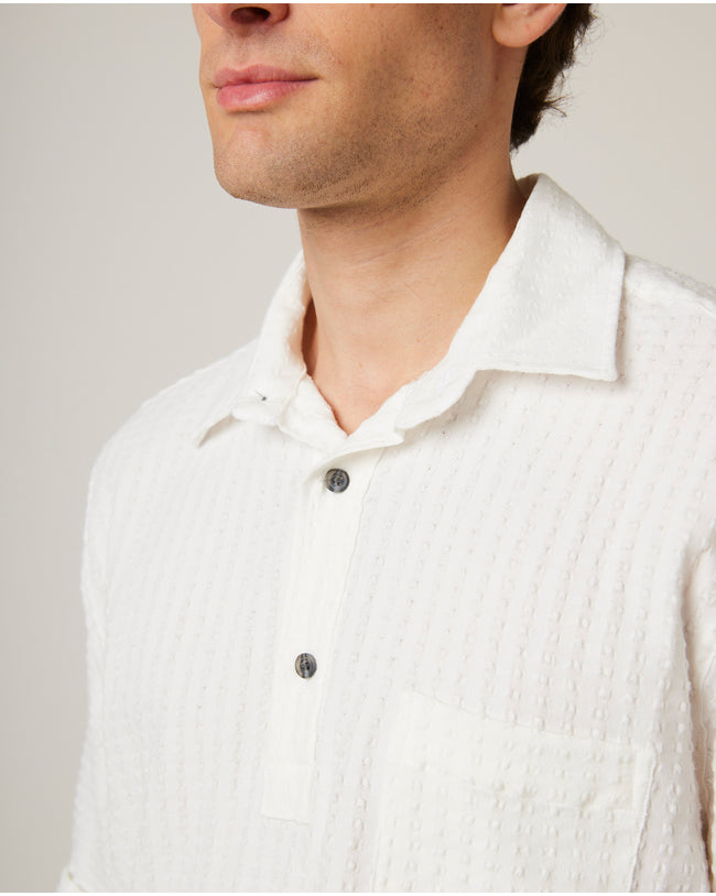 Image of model wearing Cabin Shirt.