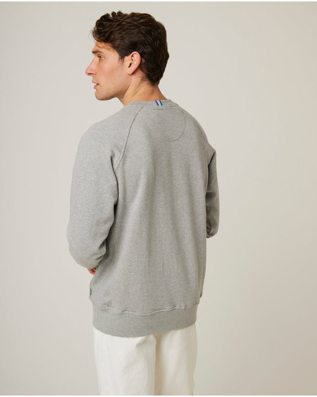 Image of model wearing Classic Loopback Sweatshirt.