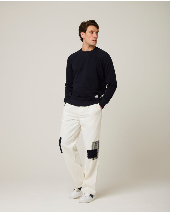 Image of model wearing Classic Loopback Sweatshirt.