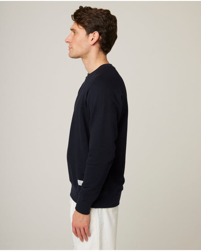 Image of model wearing Classic Loopback Sweatshirt.