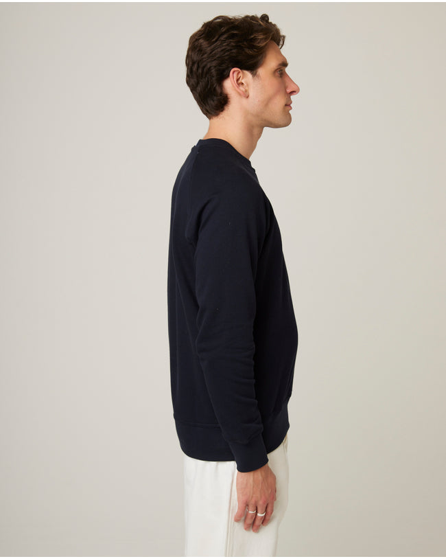 Image of model wearing Classic Loopback Sweatshirt.