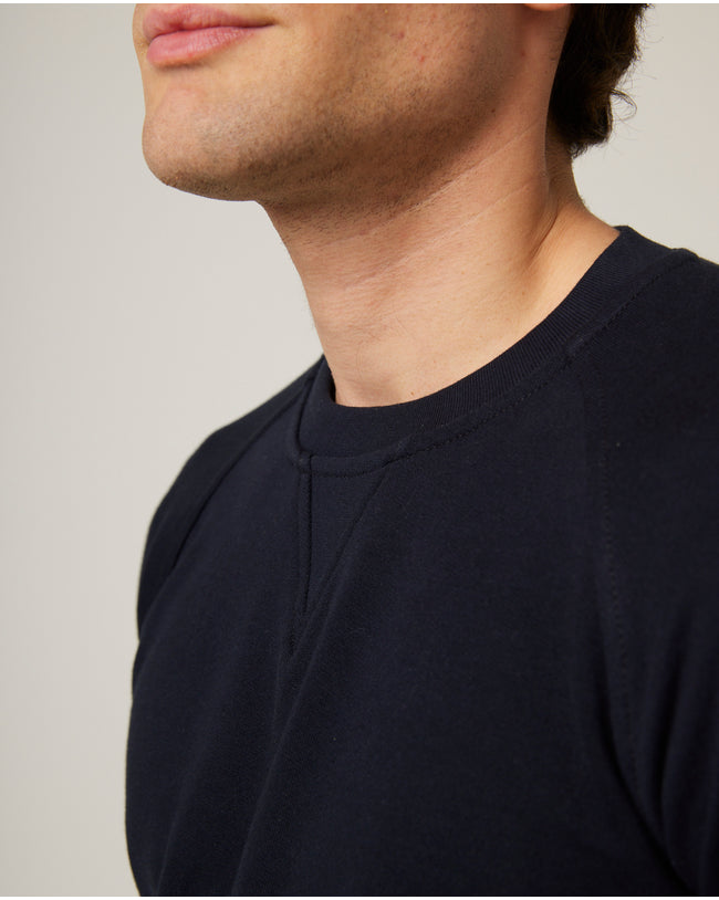 Image of model wearing Classic Loopback Sweatshirt.