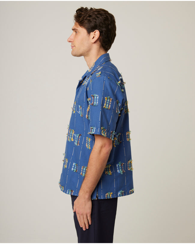 Image of model wearing Creek Shirt.