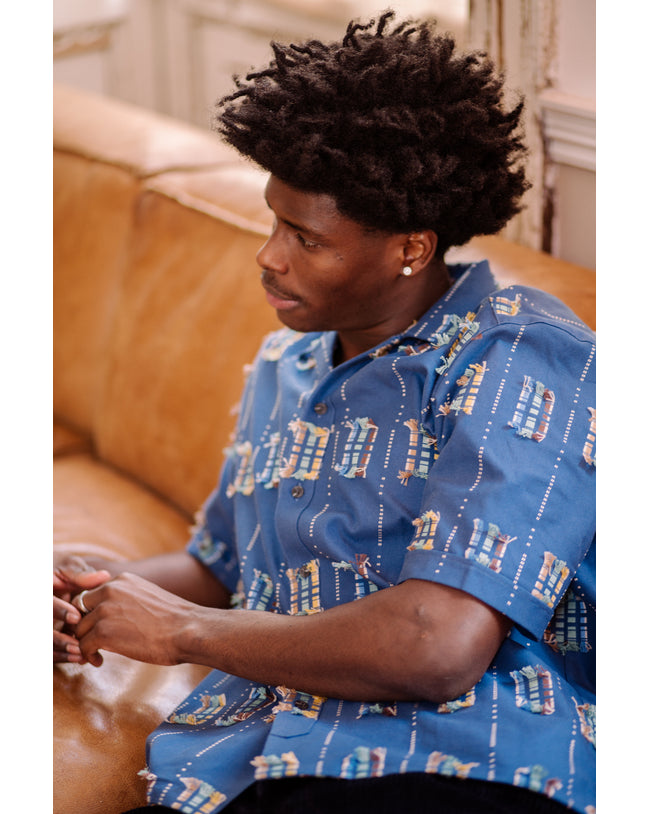 Image of model wearing Creek Shirt.