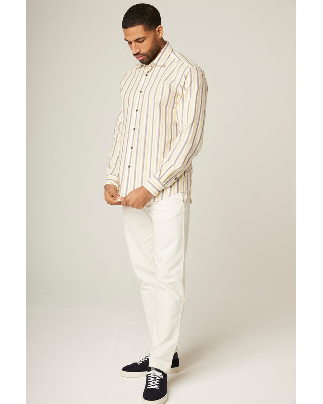 Image of model wearing Linen Shirt .