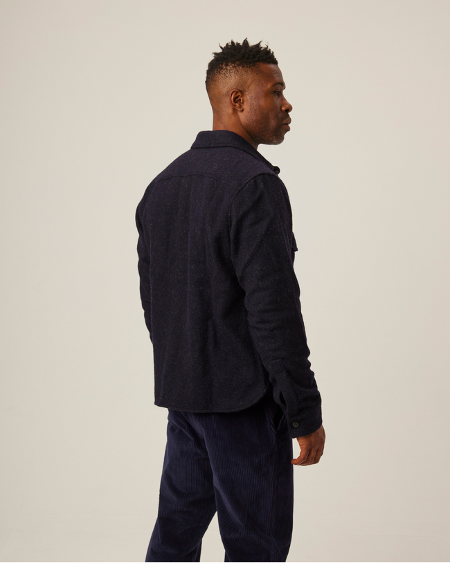 Image of model wearing Dexter Overshirt.