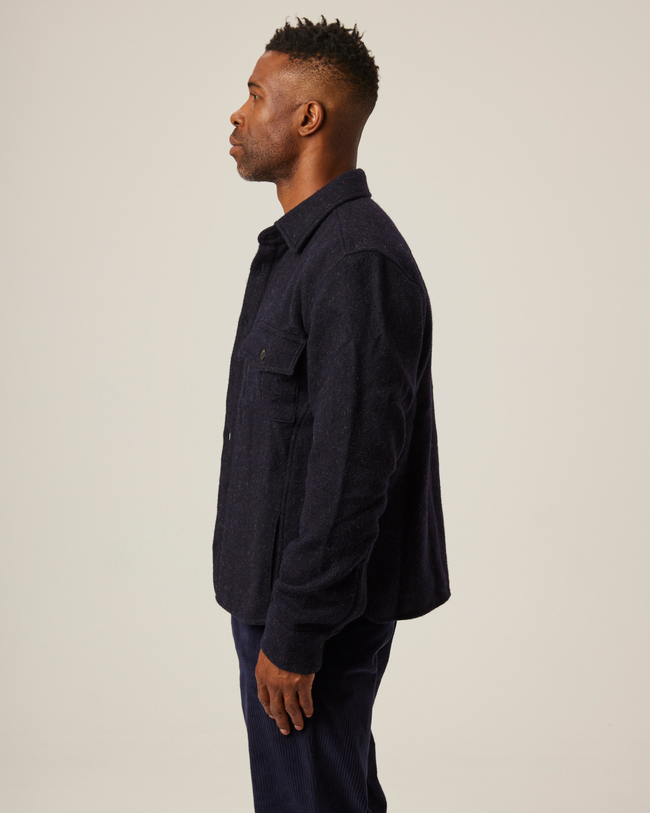 Image of model wearing Dexter Overshirt.