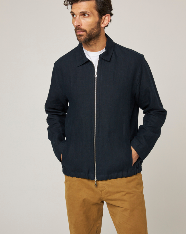 Heybrook Linen Bomber Jacket
