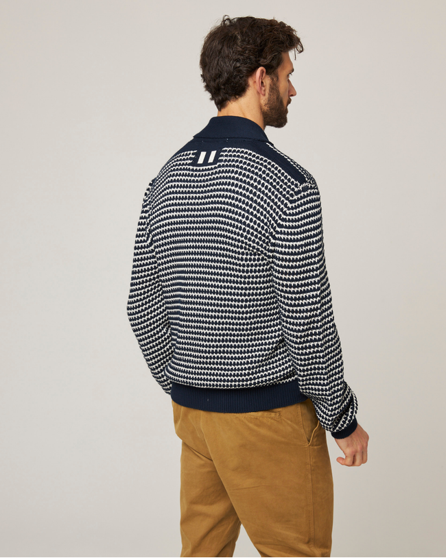 Image of model wearing Island Crochet Cardigan.