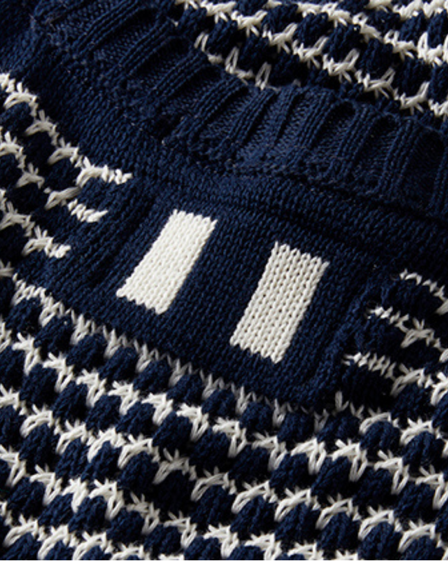 Image of model wearing Island Crochet Jumper .