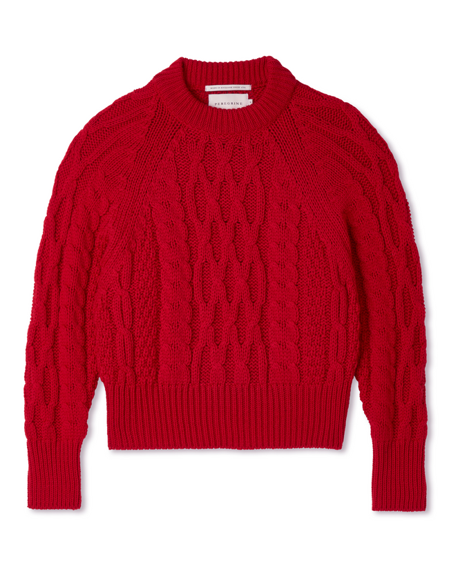 Image of model wearing Isobel Aran Jumper.