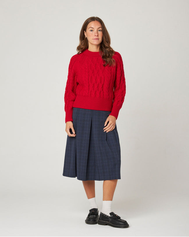 Image of model wearing Isobel Aran Jumper.