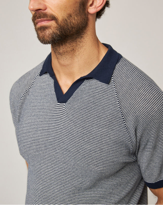 Image of model wearing Lynton Polo Shirt.
