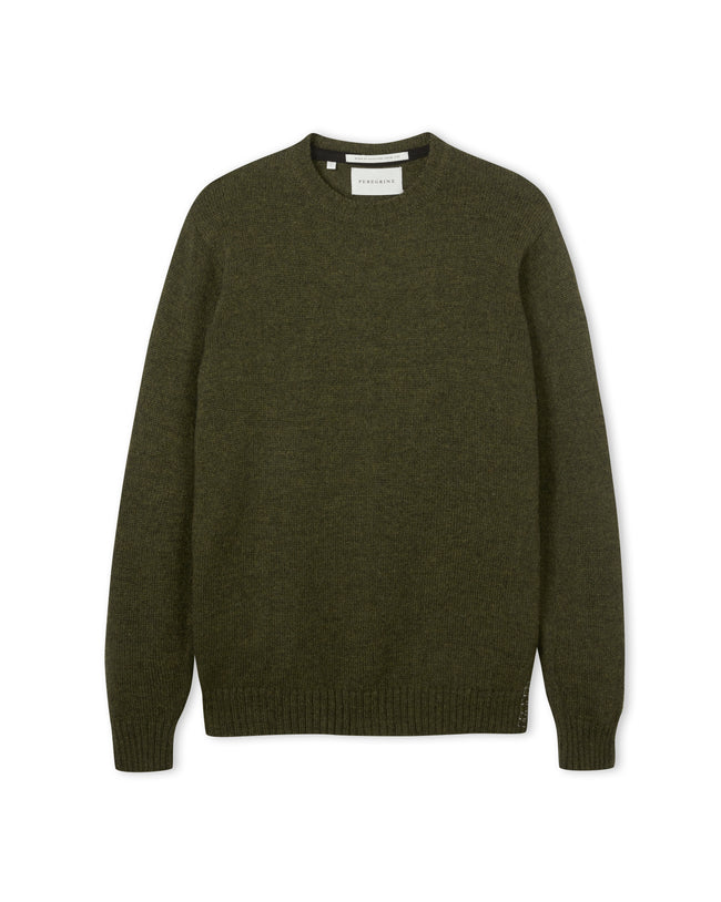 Image of model wearing Makers Stitch Jumper. Model is 6ft1in, chest size 40in and wearing size Medium