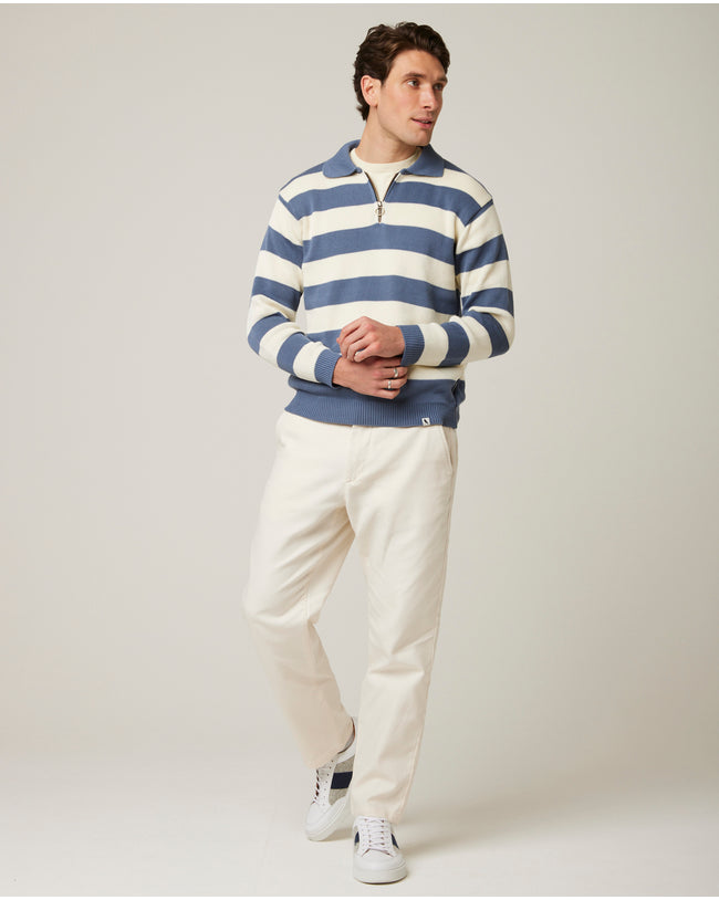Image of model wearing Richmond Quarter Zip Jumper.