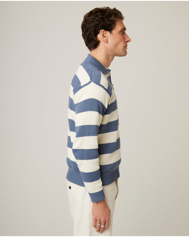 Image of model wearing Richmond Quarter Zip Jumper.