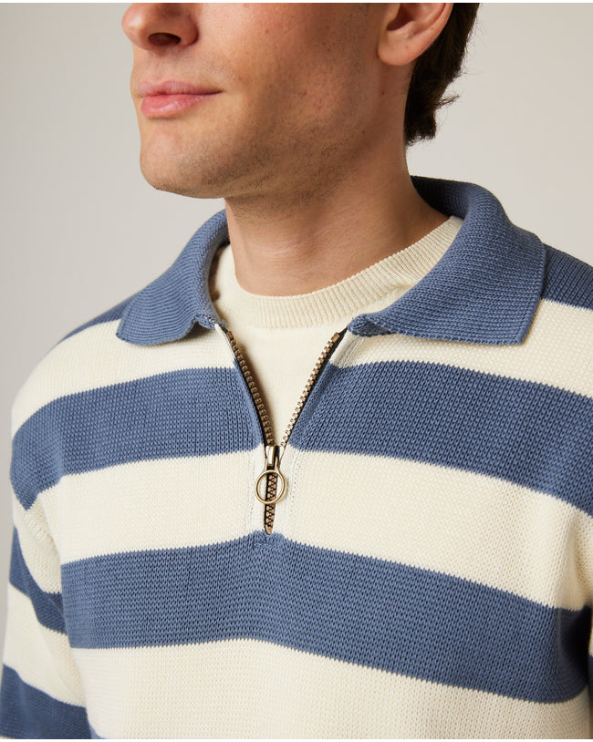 Image of model wearing Richmond Quarter Zip Jumper.