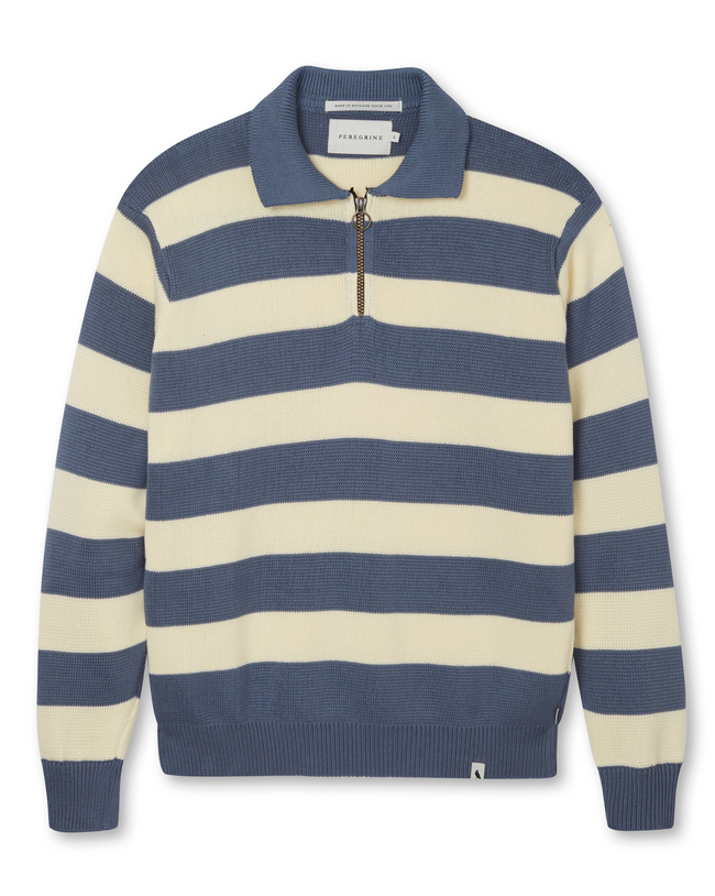 Image of model wearing Richmond Quarter Zip Jumper.