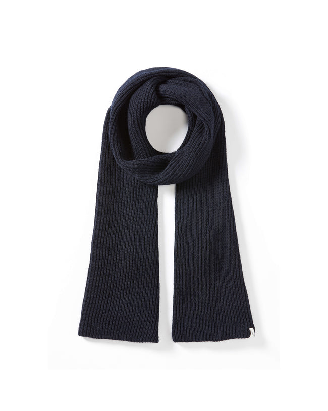 Image of model wearing Porter Ribbed Scarf. One Size