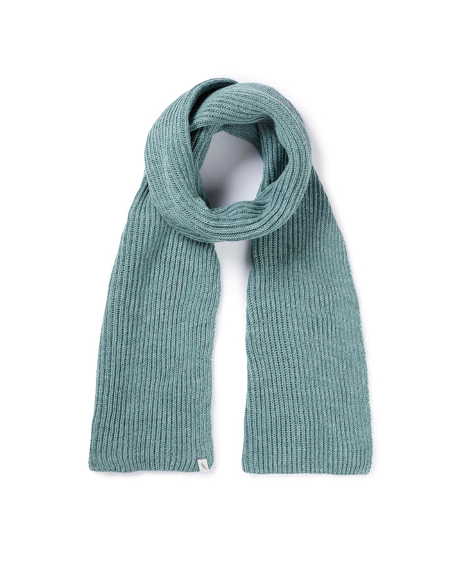 Image of model wearing Porter Ribbed Scarf. One Size