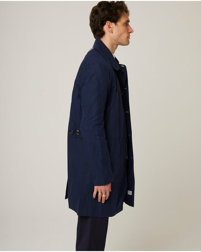 Image of model wearing Woburn Hybrid Trench Coat.
