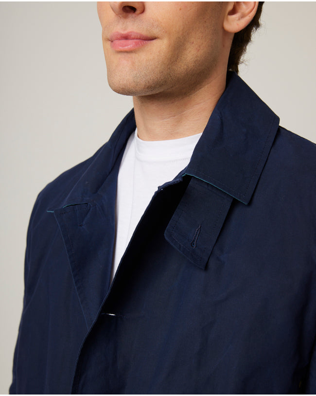 Image of model wearing Woburn Hybrid Trench Coat.