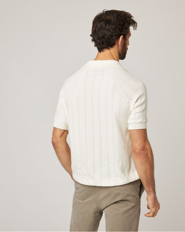 Image of model wearing Alma Polo shirt.