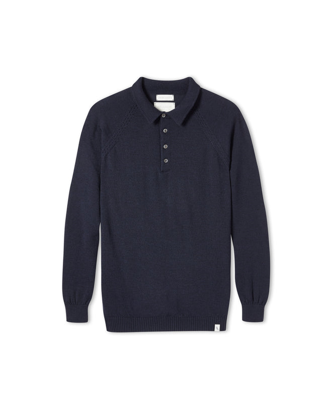 Image of model wearing Beauford Polo Shirt. Model is 6ft, chest size 36in and wearing size Small