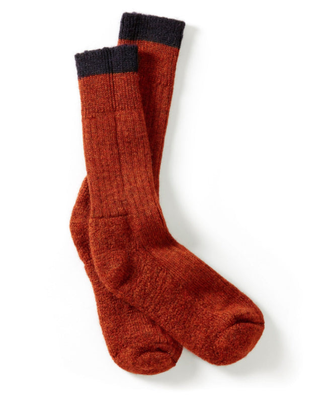 Image of model wearing Boot Socks. Small - UK4-7/ Large - UK 8-12