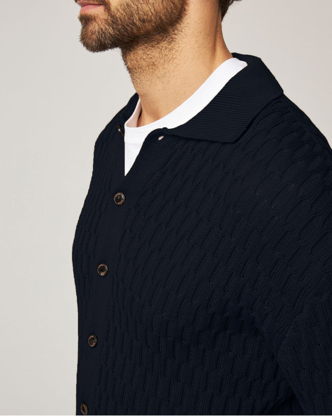 Image of model wearing Cove Knitted Cardigan .