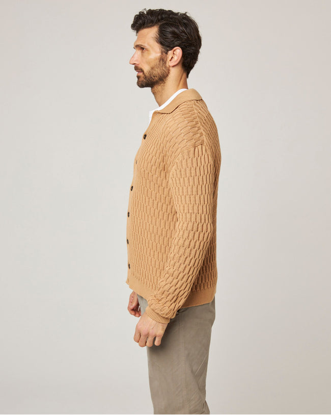 Image of model wearing Cove Knitted Cardigan .