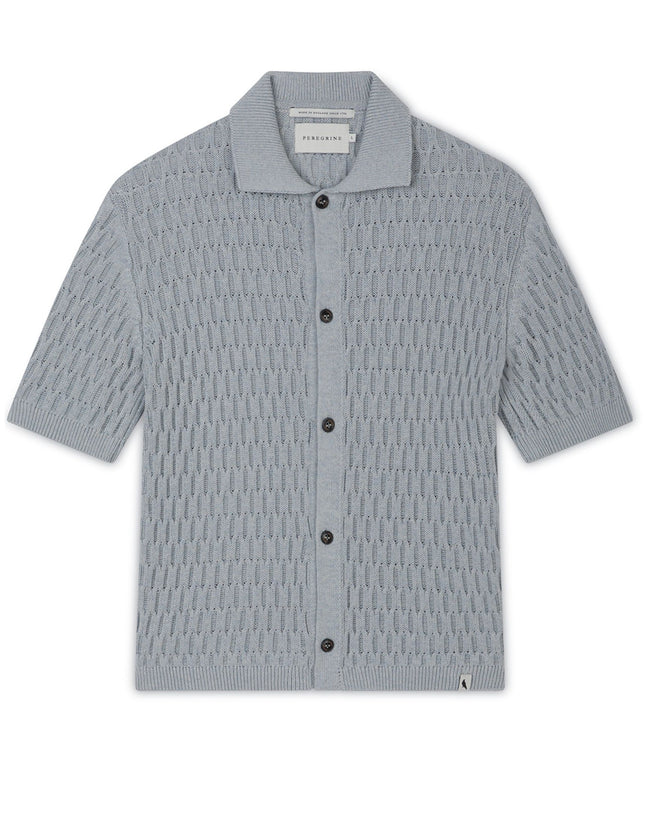 Image of model wearing Cove Knitted Shirt .