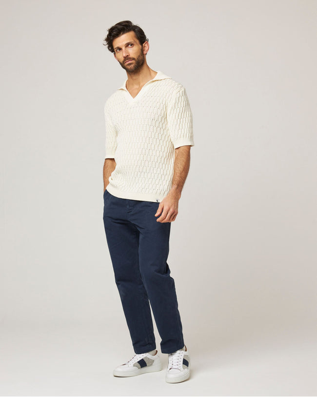 Image of model wearing Cove Polo Shirt.