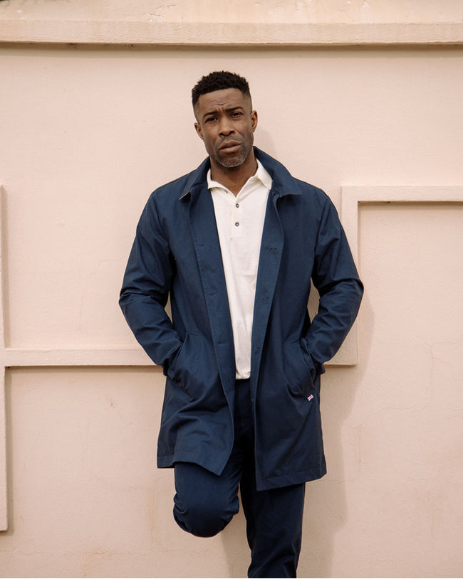 Image of model wearing Holkham Trench Coat .