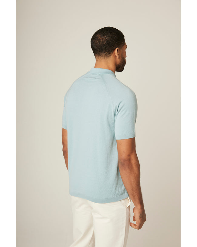 Image of model wearing Jones Polo Shirt .