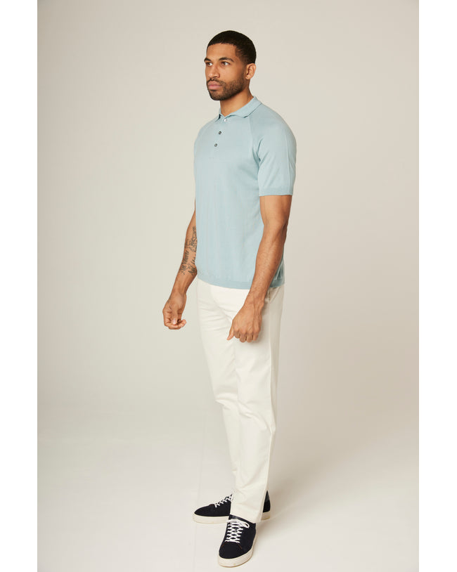 Image of model wearing Jones Polo Shirt .