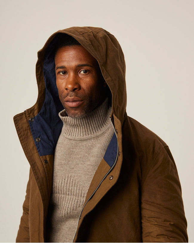 Image of model wearing Maidwell Hooded Jacket.