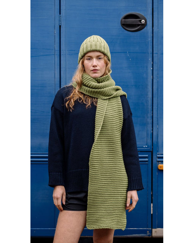 Image of model wearing Oversized Scarf. One Size