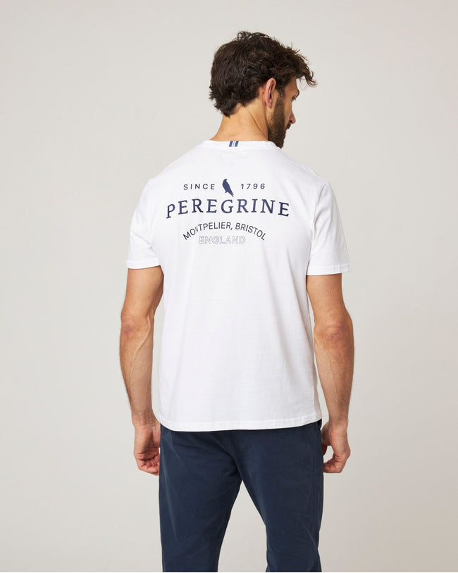 Image of model wearing Peregrine Graphic T-Shirt.