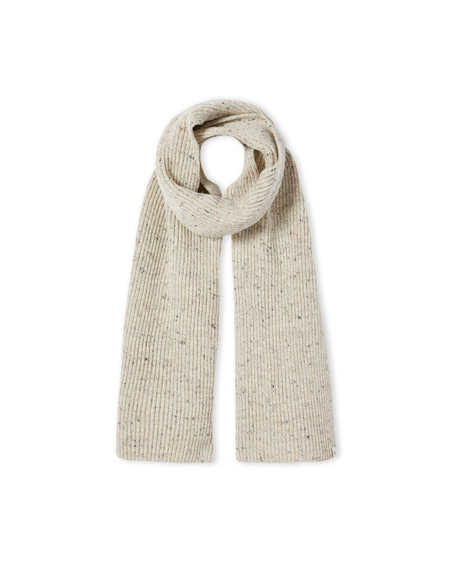 Image of model wearing Porter Ribbed Scarf. One Size