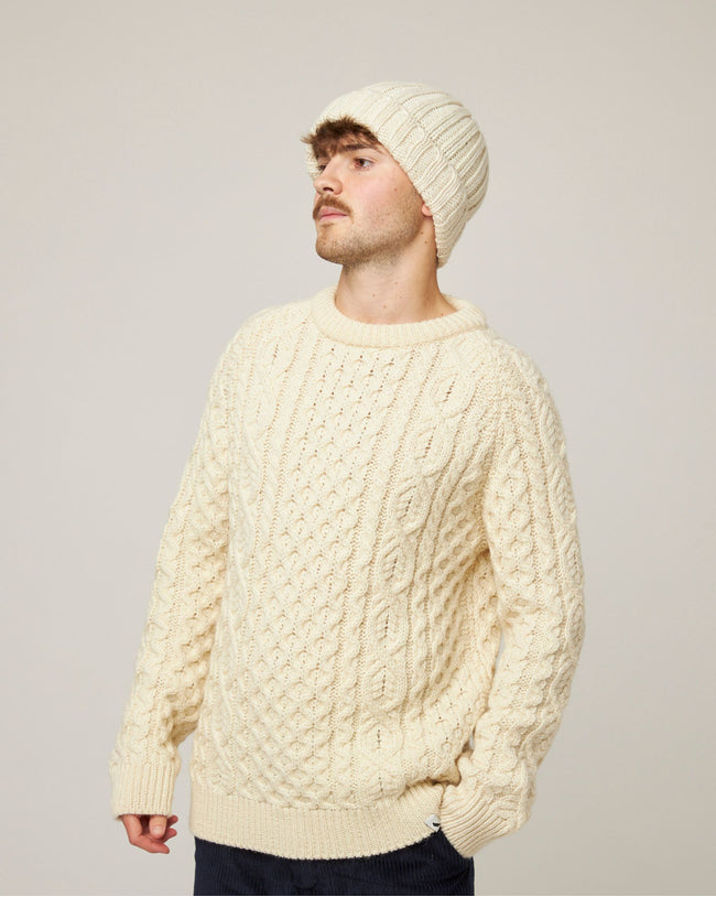 Image of model wearing Milliner Ribbed Beanie. One Size