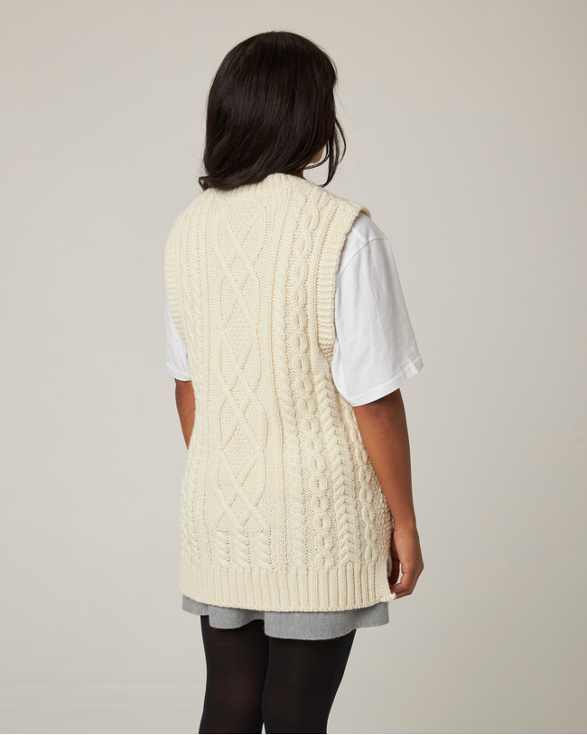 Image of model wearing Rig Sweater Vest.